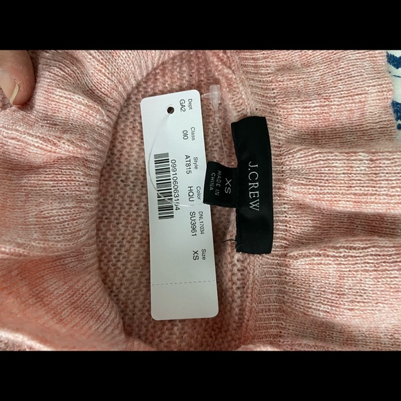 NWT J. Crew Women’s XS Ruffleneck Sweater in pink/peach - Picture 4 of 6